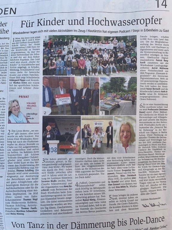 Pressmitteilung Wiesbadener Kurier vom 4. September 2021